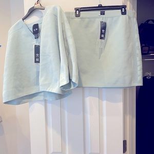 NWT Ivy Park Drip2 Skirt and Top Mint Green 1X2X